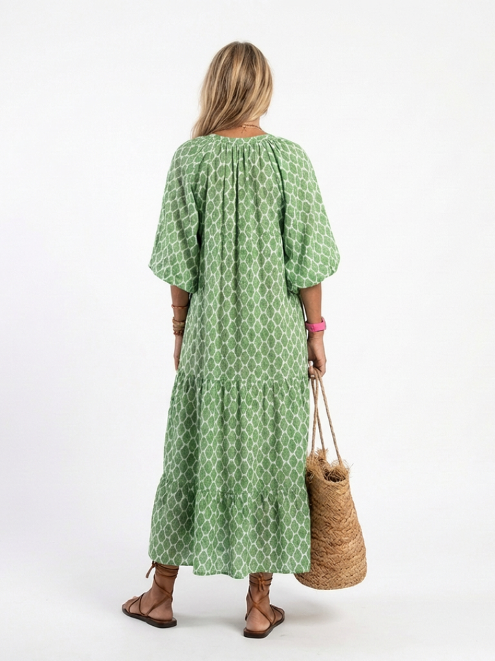 Greta | Relaxed Patterned Midi Dress