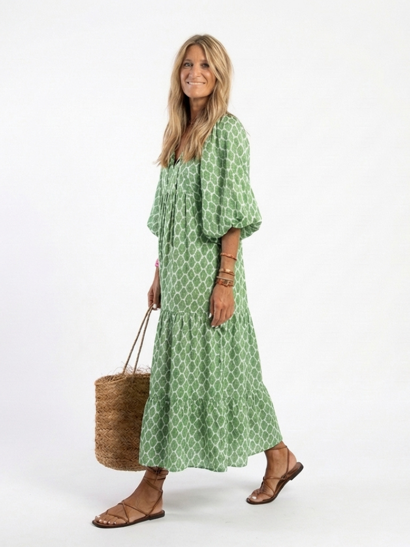 Greta | Relaxed Patterned Midi Dress