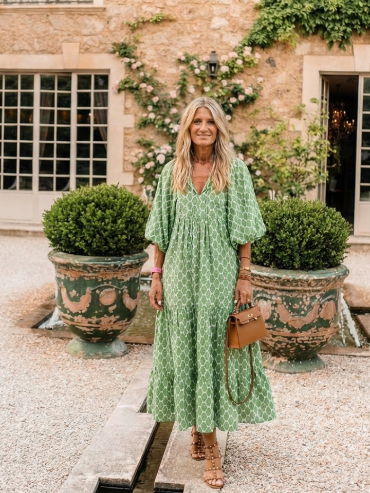 Greta | Relaxed Patterned Midi Dress