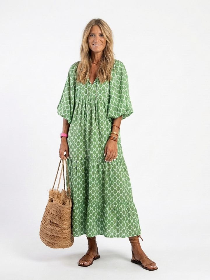 Greta | Relaxed Patterned Midi Dress