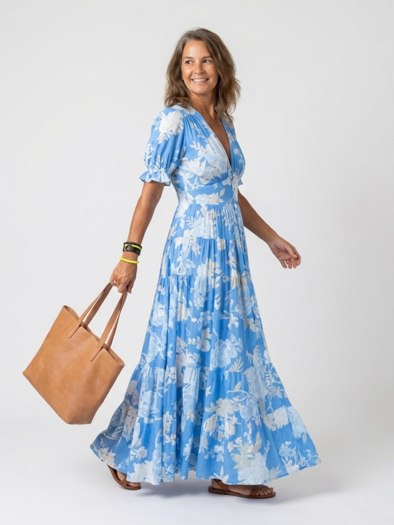Hadley | Floral V-Neck Maxi Dress