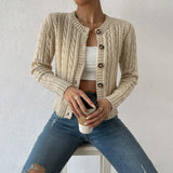 Mabel | Cable-Knit Cropped Cardigan