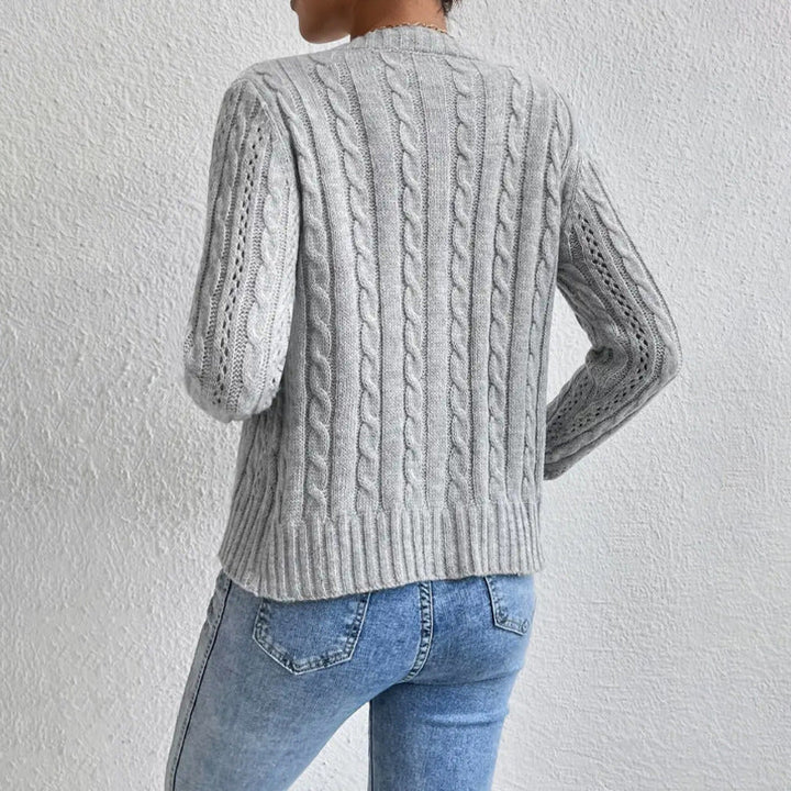 Mabel | Cable-Knit Cropped Cardigan