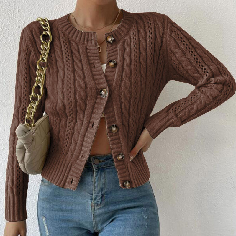 Mabel | Cable-Knit Cropped Cardigan