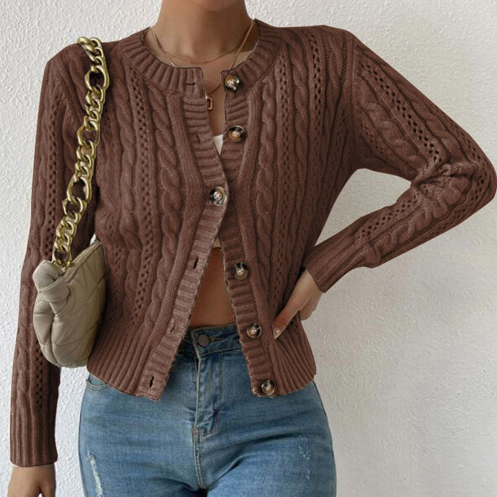 Mabel | Cable-Knit Cropped Cardigan