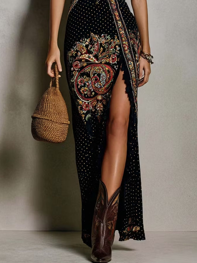 Harlow | Bohemian Paisley Maxi Dress
