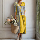 Rebecca | Relaxed Patchwork Midi Dress