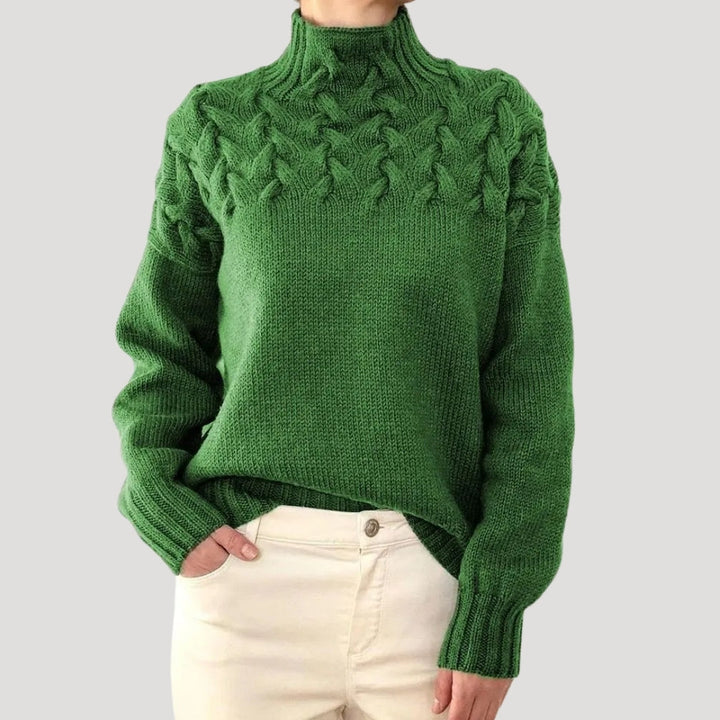 Kathryn | Cable-Knit High-Neck Sweater