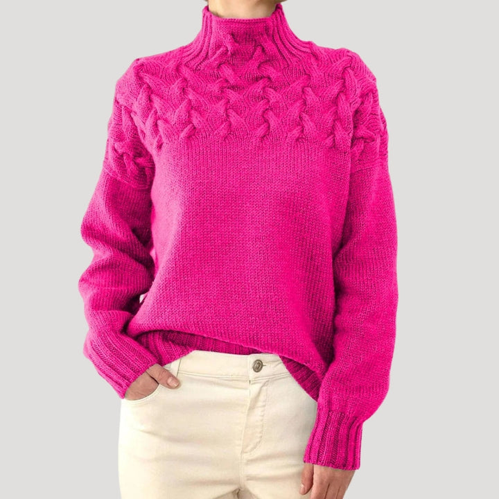 Kathryn | Cable-Knit High-Neck Sweater