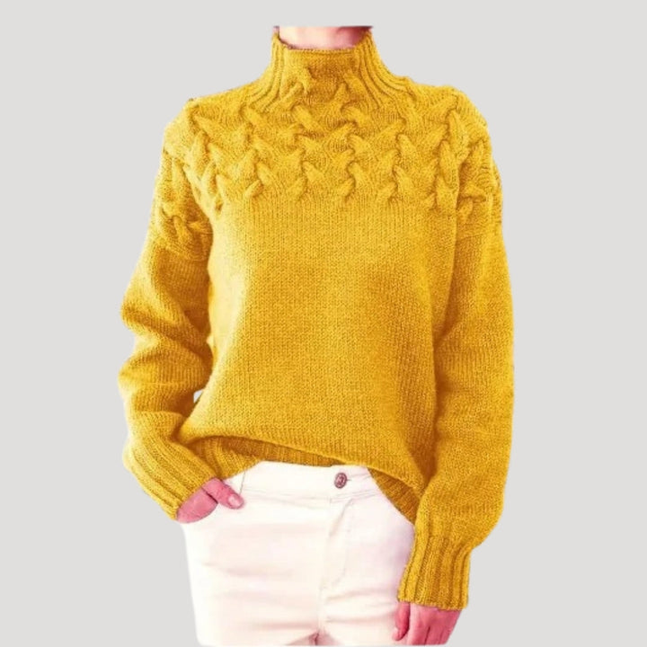 Kathryn | Cable-Knit High-Neck Sweater