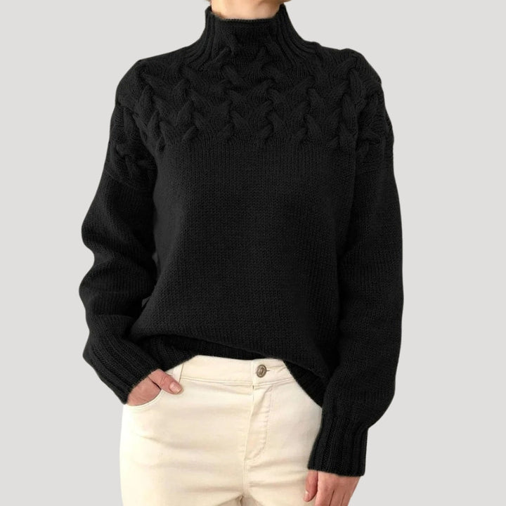 Kathryn | Cable-Knit High-Neck Sweater