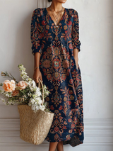 Violet | Bohemian Floral Maxi Dress