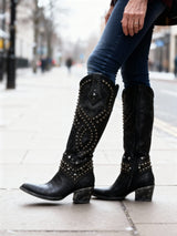 Erin | Studded Western Tall Boots