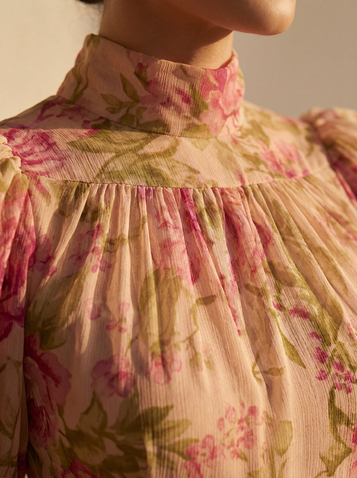 Eugenie | Floral High-Neck Maxi Dress
