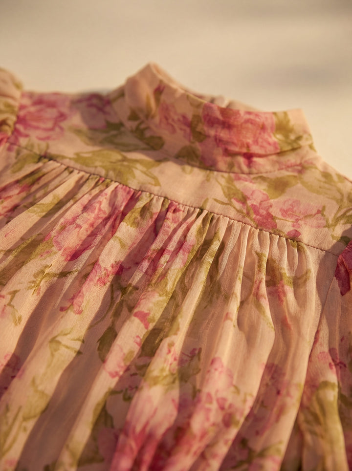 Eugenie | Floral High-Neck Maxi Dress