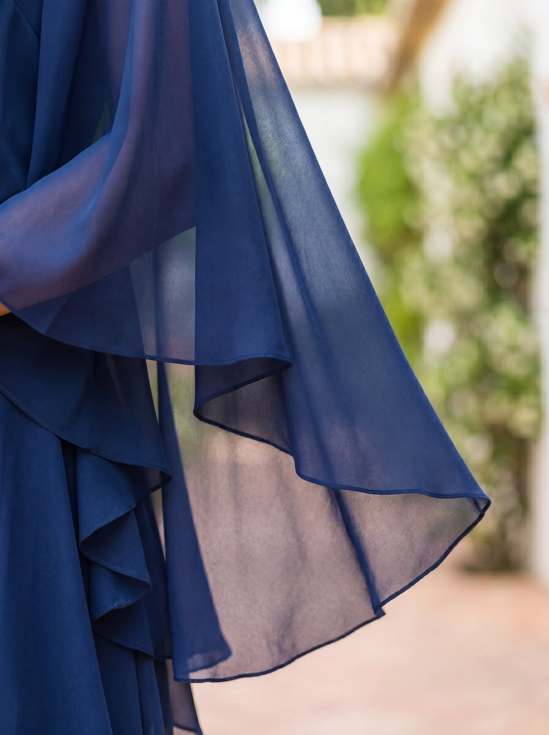 Rosalind | Flowing Cape-Sleeve Two-Piece Set