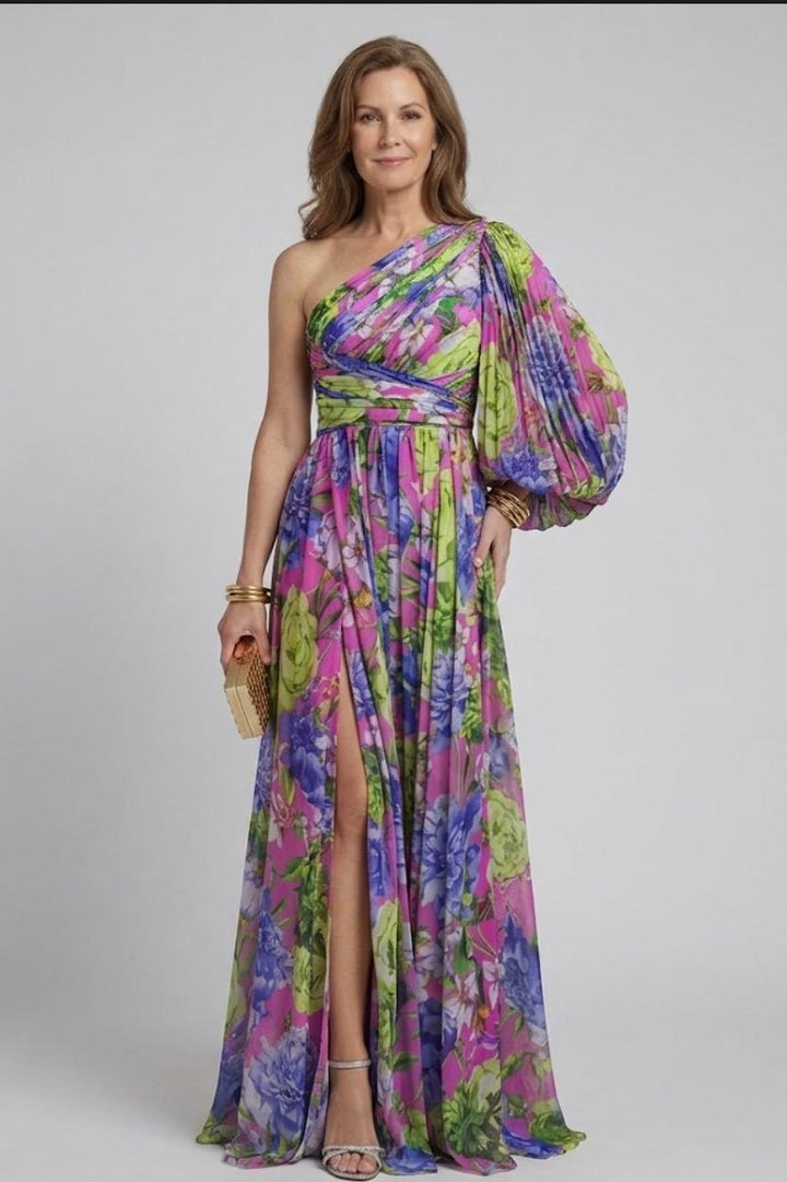 Elowen | One-Shoulder Floral Maxi Dress