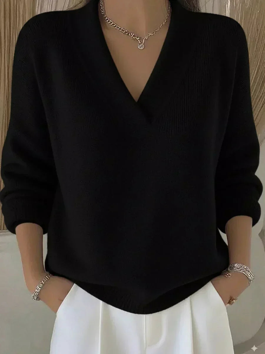 Lisette | Relaxed V-Neck Sweater