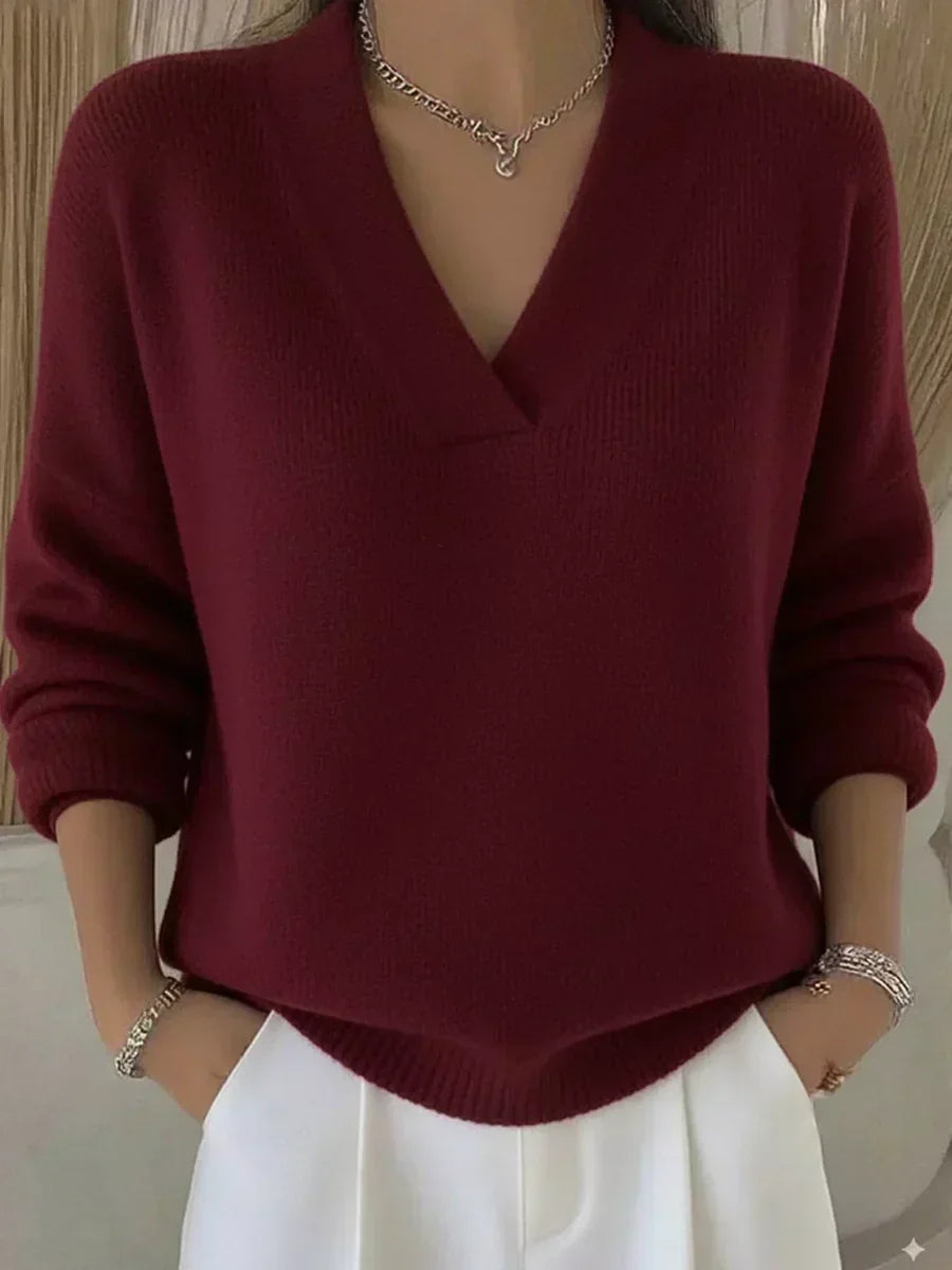Lisette | Relaxed V-Neck Sweater