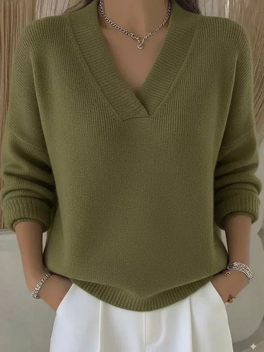 Lisette | Relaxed V-Neck Sweater