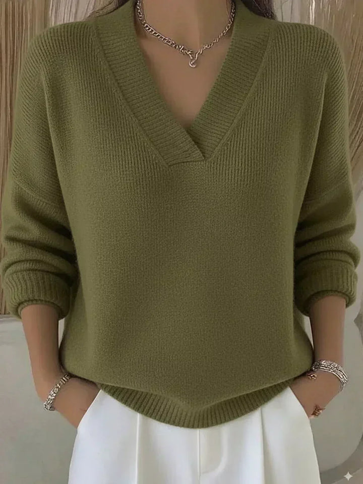 Lisette | Relaxed V-Neck Sweater