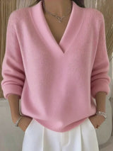 Beatrice | Softly Draped V-Neck Jumper