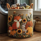 Sylvia | Hand-Quilted Woodland Storage Basket