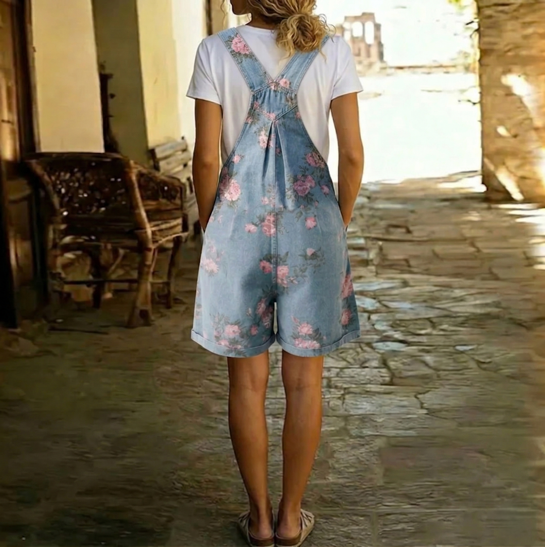 Heather | Relaxed Floral Dungarees