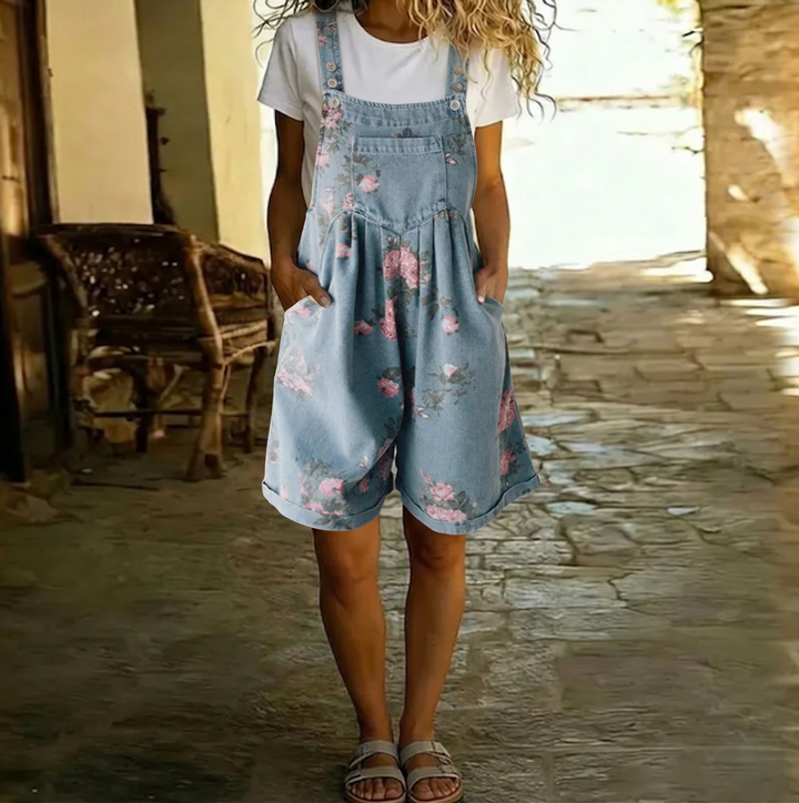 Heather | Relaxed Floral Dungarees