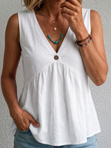 Amara | Flowing V-Neck Sleeveless Top