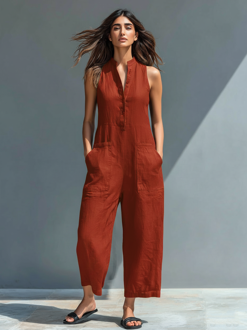 Francesca | Relaxed Sleeveless Jumpsuit