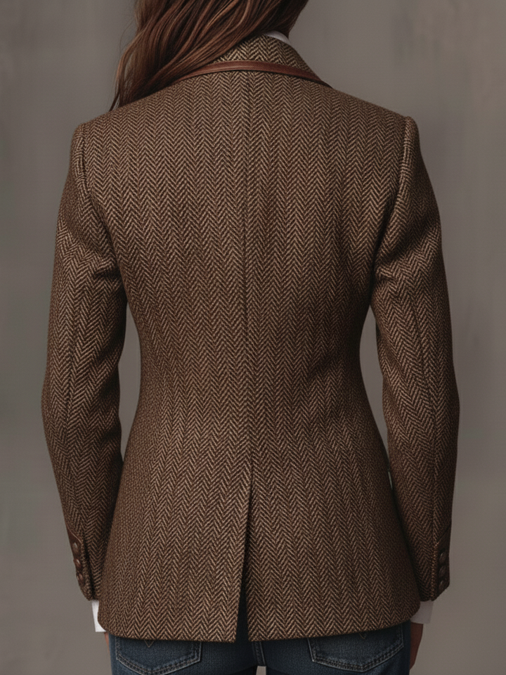 Hollis | Herringbone Panel Blazer