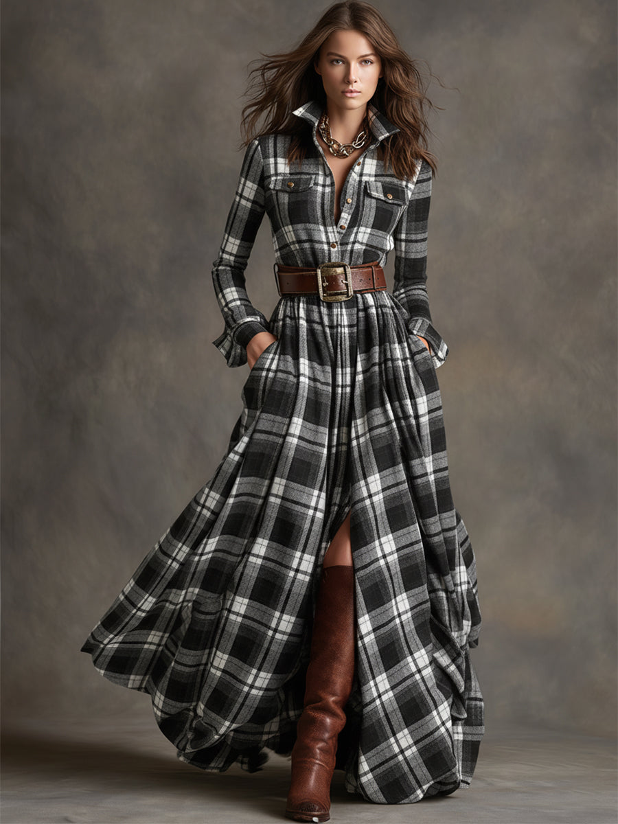 Gwyneth | Timeless Checked Shirt Dress