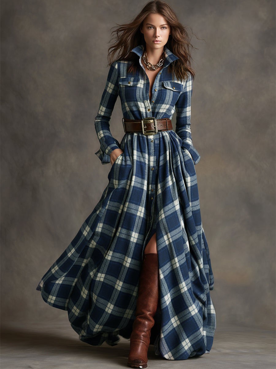 Gwyneth | Timeless Checked Shirt Dress