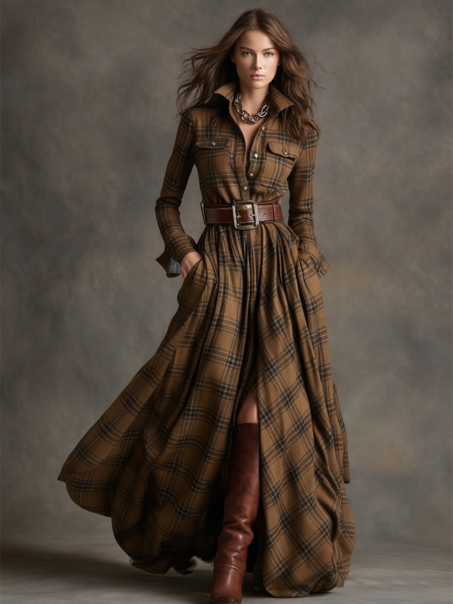 Gwyneth | Timeless Checked Shirt Dress