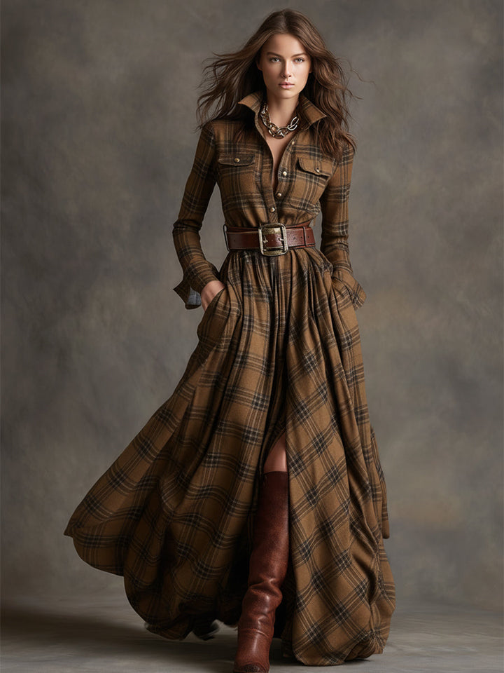 Gwyneth | Timeless Checked Shirt Dress