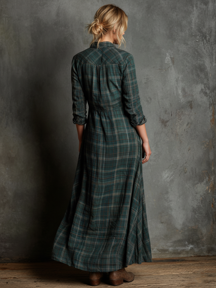 Elinor | Timeless Checked Shirt Dress
