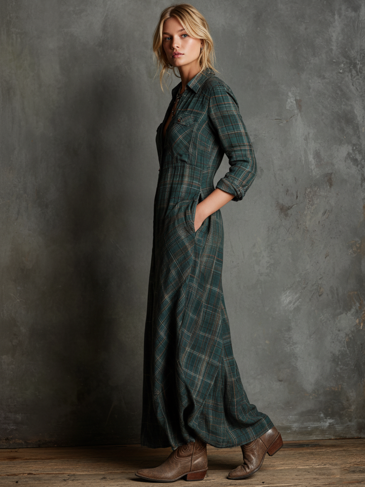 Elinor | Timeless Checked Shirt Dress