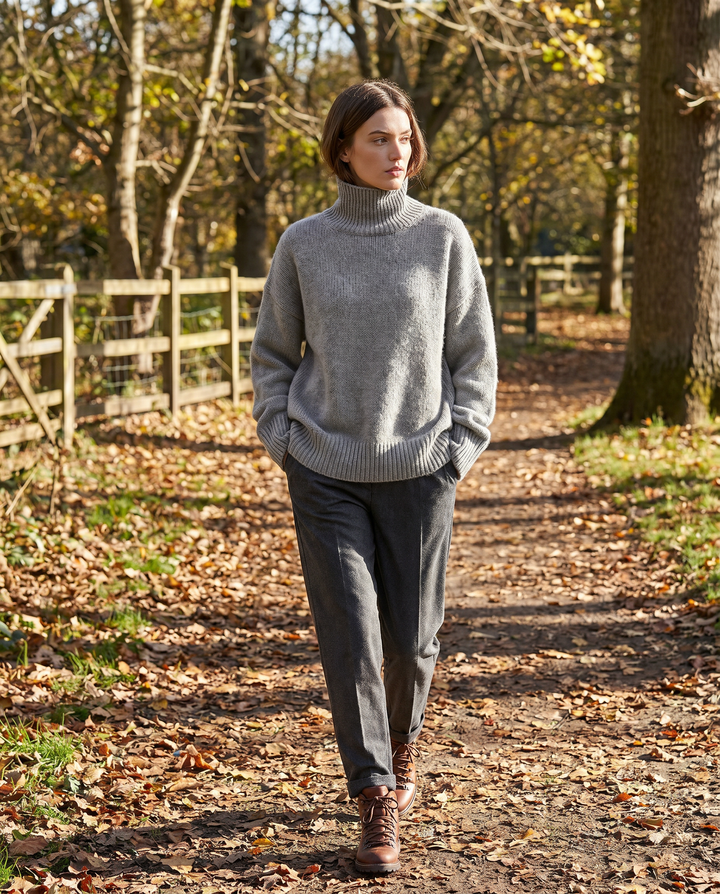 Adele | High-Neck Relaxed Knit Sweater