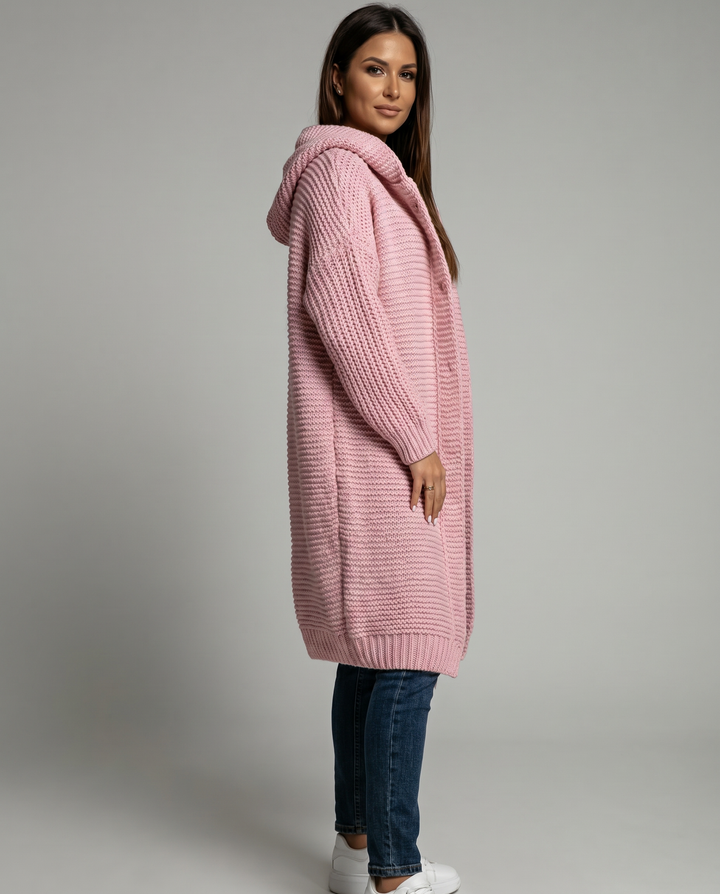 Maisie | Cosy Hooded Longline Cardigan