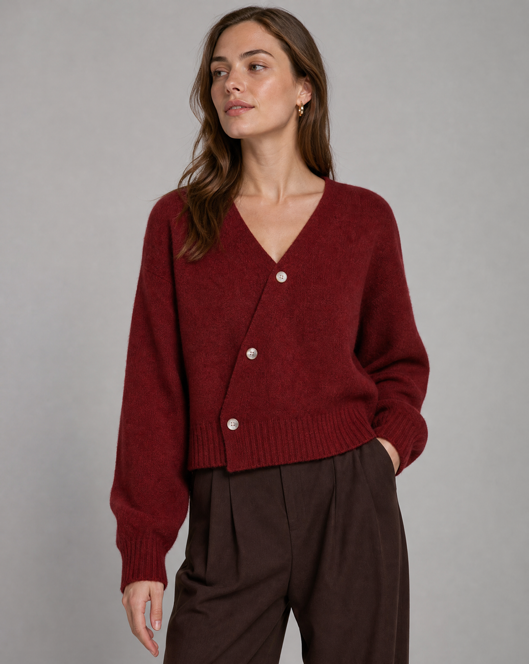 Vanessa | Cross-Button V-Neck Cardigan