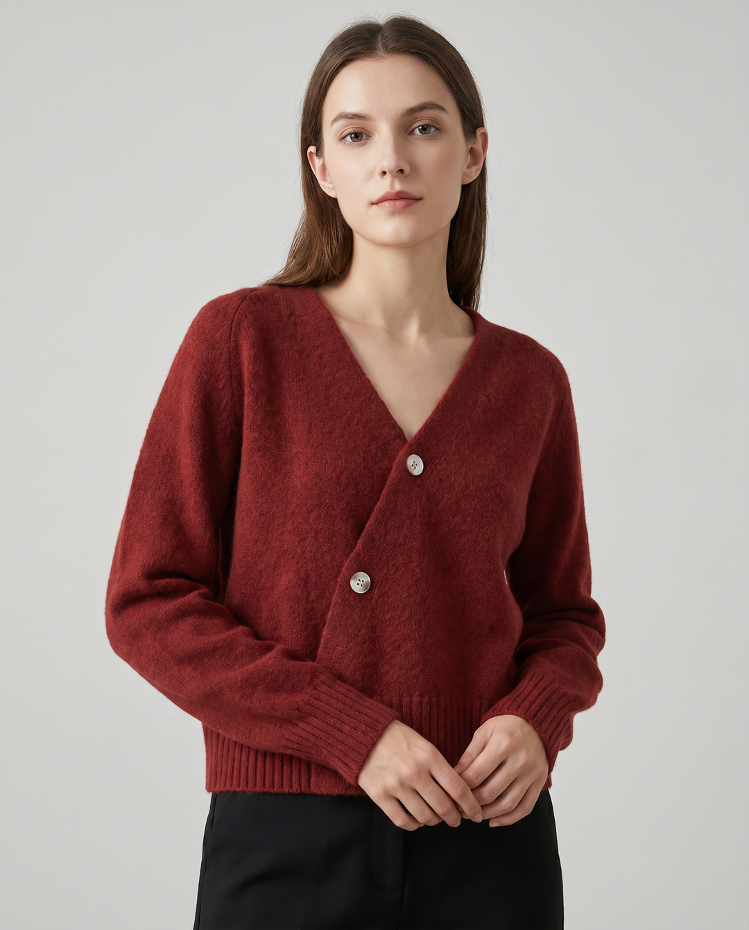 Vanessa | Cross-Button V-Neck Cardigan