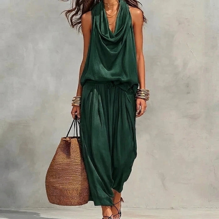 Sabina | Draped Halter Two-Piece Set