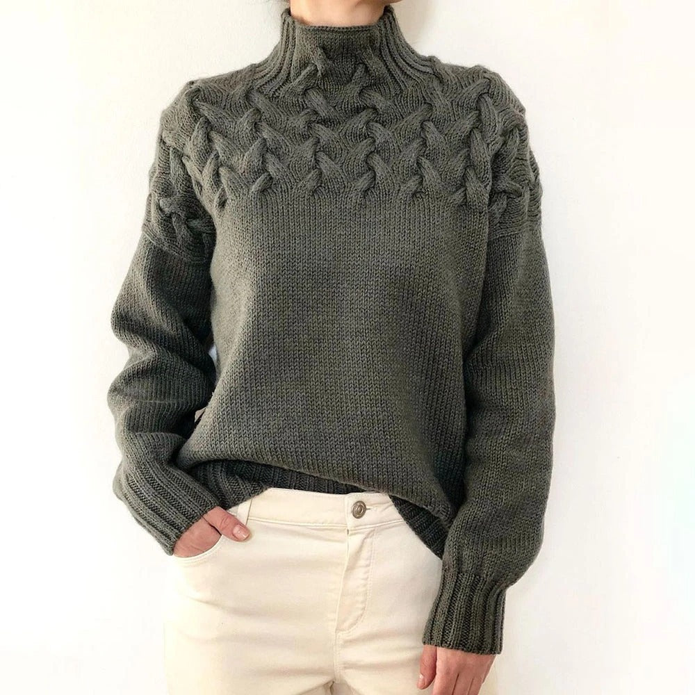 Bernadette | Cable-Knit Turtleneck Sweater