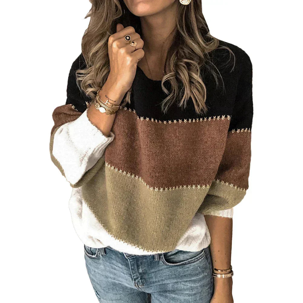 Maribeth | Colour-Block Knit Jumper