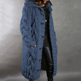 Nina | Chunky Cable-Knit Hooded Cardigan