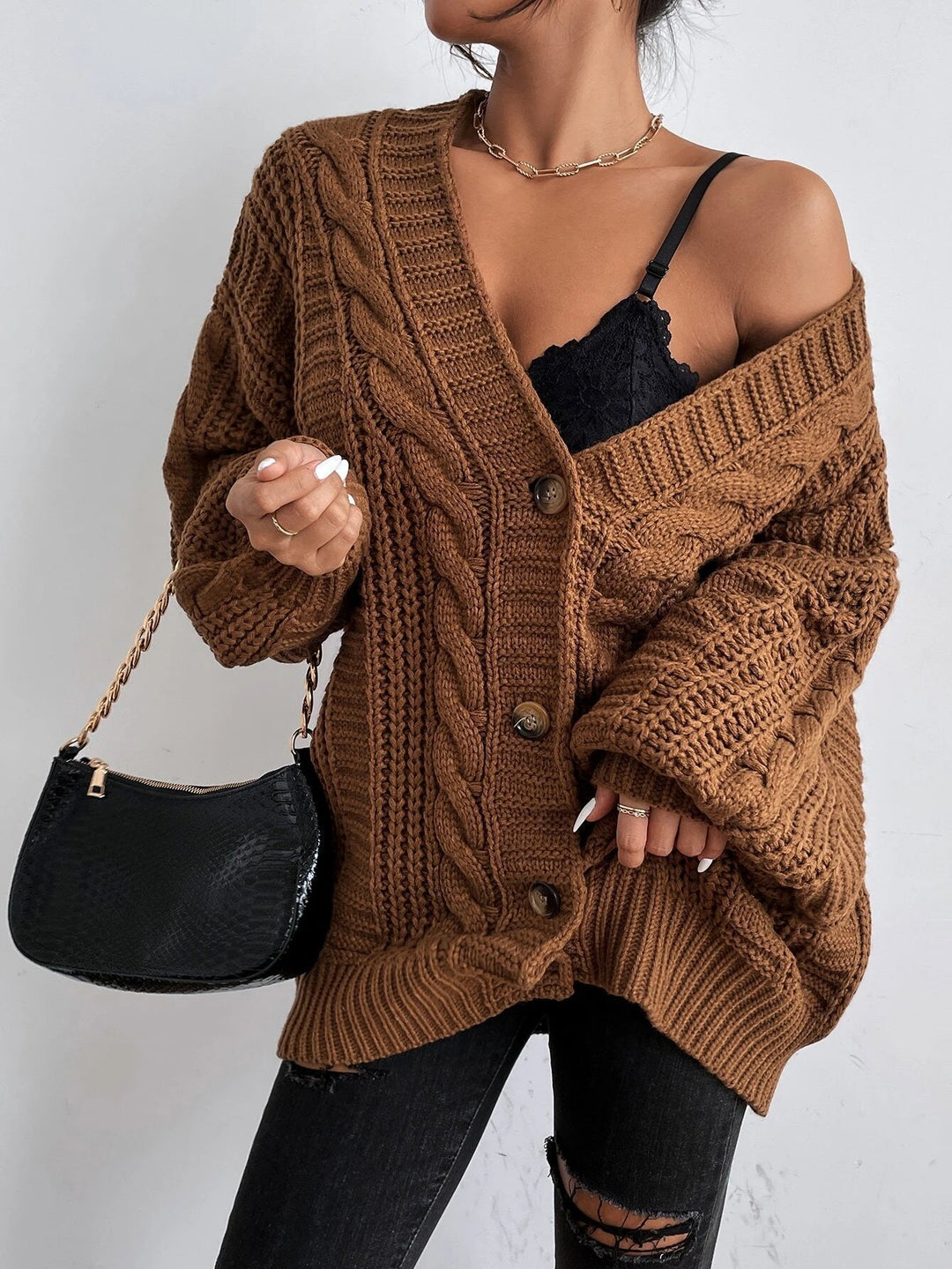 Thornbury | Oversized Cable-Knit Cardigan