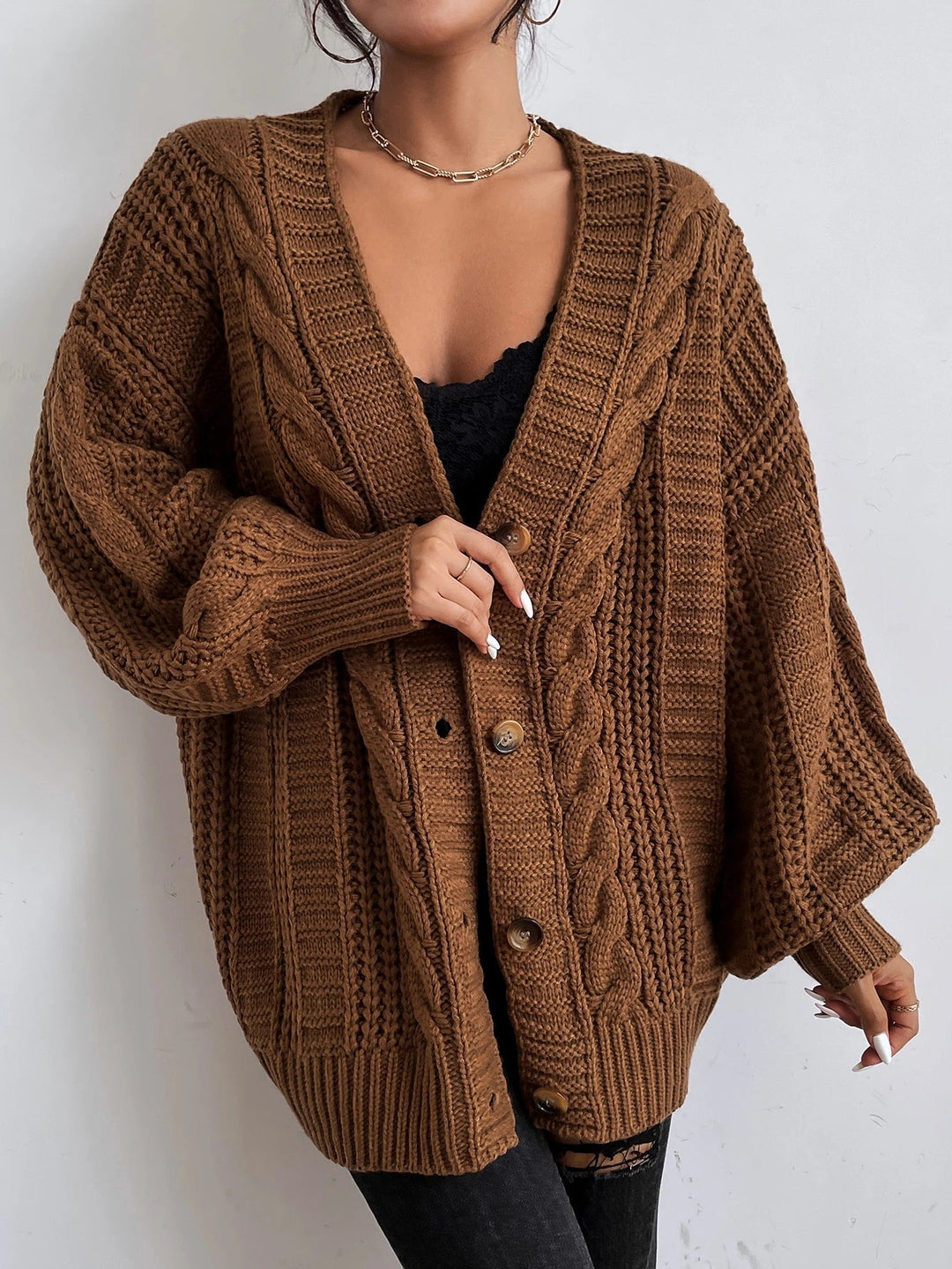 Thornbury | Oversized Cable-Knit Cardigan