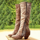 Delphina | Lace-Trim Western Tall Boots