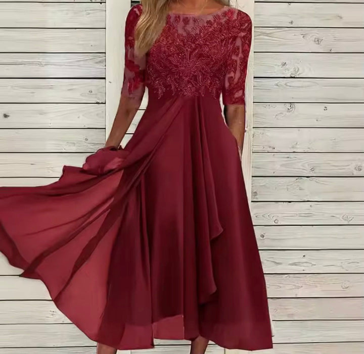 Diana | Elegant Floral Lace Dress